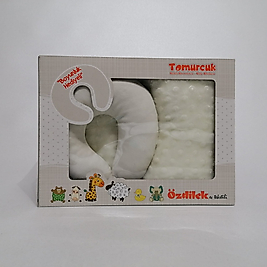 Özdilek - Tomurcuk Boyun Yastık Hediyeli Bebek Battaniyesi - Krem