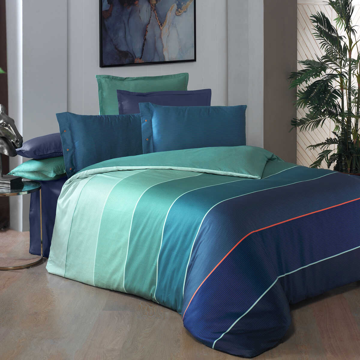 Sarev - Benjamin v2 Pamuk Saten Çift Kişilik Nevresim Takımı